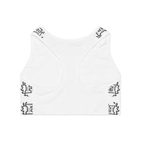 Freckled Fox Logo Sports Bra/Crop Top in White! Merch! FreckledFoxCompany