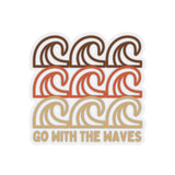 Go With the Waves Brown Ombre Vinyl Sticker! FreckledFoxCompany