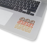 Go With the Waves Brown Ombre Vinyl Sticker! FreckledFoxCompany