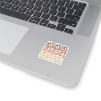 Go With the Waves Brown Ombre Vinyl Sticker! FreckledFoxCompany