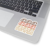 Go With the Waves Brown Ombre Vinyl Sticker! FreckledFoxCompany