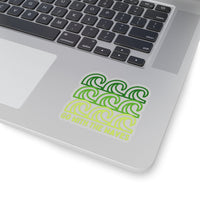 Go with the Waves Green Ombre Vinyl Sticker! FreckledFoxCompany