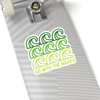 Go with the Waves Green Ombre Vinyl Sticker! FreckledFoxCompany