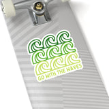 Go with the Waves Green Ombre Vinyl Sticker! FreckledFoxCompany