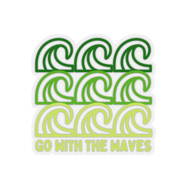 Go with the Waves Green Ombre Vinyl Sticker! FreckledFoxCompany