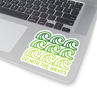 Go with the Waves Green Ombre Vinyl Sticker! FreckledFoxCompany