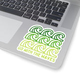 Go with the Waves Green Ombre Vinyl Sticker! FreckledFoxCompany