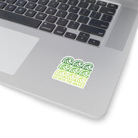 Go with the Waves Green Ombre Vinyl Sticker! FreckledFoxCompany