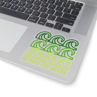 Go with the Waves Green Ombre Vinyl Sticker! FreckledFoxCompany