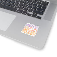 Go with the Waves Purple and Coral Vinyl Sticker! FreckledFoxCompany