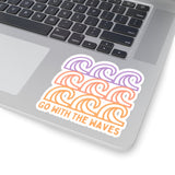 Go with the Waves Purple and Coral Vinyl Sticker! FreckledFoxCompany