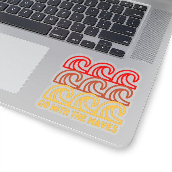 Go with the waves red and yellow vinyl sticker! FreckledFoxCompany