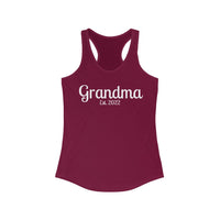 Grandma Est. 2022 Women's Racerback Tank! Mothers Day Gift! FreckledFoxCompany