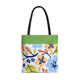 Green Floral Tote Bag! Accessories, Gym Tote Bag, Beach Tote Bag! FreckledFoxCompany