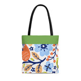 Green Floral Tote Bag! Accessories, Gym Tote Bag, Beach Tote Bag! FreckledFoxCompany