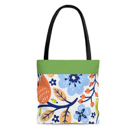 Green Floral Tote Bag! Accessories, Gym Tote Bag, Beach Tote Bag! FreckledFoxCompany