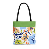 Green Floral Tote Bag! Accessories, Gym Tote Bag, Beach Tote Bag! FreckledFoxCompany