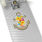Grey Floral Anchor Vinyl Sticker! FreckledFoxCompany