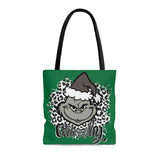 Grinchy Leopard Print Green Tote Bag! Winter Vibes! FreckledFoxCompany