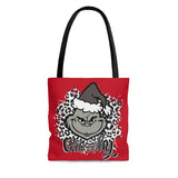Grinchy Leopard Print Red Tote Bag! Winter Vibes! FreckledFoxCompany