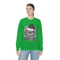 Grinchy Unisex Leopard Print Crewneck Sweatshirt! Winter Vibes! FreckledFoxCompany