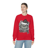 Grinchy Unisex Leopard Print Crewneck Sweatshirt! Winter Vibes! FreckledFoxCompany