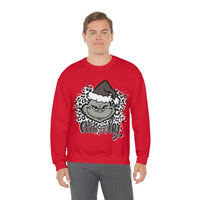 Grinchy Unisex Leopard Print Crewneck Sweatshirt! Winter Vibes! FreckledFoxCompany