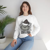 Grinchy Unisex Leopard Print Crewneck Sweatshirt! Winter Vibes! FreckledFoxCompany