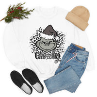 Grinchy Unisex Leopard Print Crewneck Sweatshirt! Winter Vibes! FreckledFoxCompany