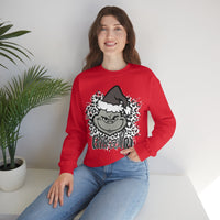 Grinchy Unisex Leopard Print Crewneck Sweatshirt! Winter Vibes! FreckledFoxCompany