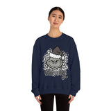 Grinchy Unisex Leopard Print Crewneck Sweatshirt! Winter Vibes! FreckledFoxCompany