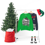 Grinchy Unisex Leopard Print Crewneck Sweatshirt! Winter Vibes! FreckledFoxCompany