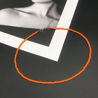 Simple Choker Necklace Women's Fashion Seed Beads Stand Necklace!