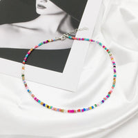 Simple Choker Necklace Women's Fashion Seed Beads Stand Necklace!