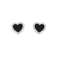Engagement Enamel Cute Heart Stud Earrings!