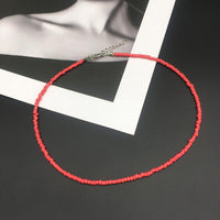 Simple Choker Necklace Women's Fashion Seed Beads Stand Necklace!