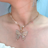 Statement Big Butterfly Pendant Necklace!