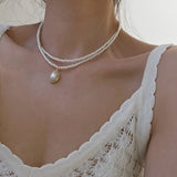 Dainty Pearl Flower Bow-knot Choker Necklace!