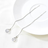 Vintage Glossy Arc Bar Long Tassel Drop Earrings!