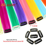 Synthetic Clip In One Piece Hair Extensions, 50Cm Straight Long Hairpieces, Women Girls Rainbow 57 Colors 12G/Pcs! Hair Accessories!