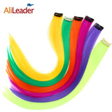 Synthetic Clip In One Piece Hair Extensions, 50Cm Straight Long Hairpieces, Women Girls Rainbow 57 Colors 12G/Pcs! Hair Accessories!