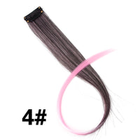 Synthetic Clip In One Piece Hair Extensions, 50Cm Straight Long Hairpieces, Women Girls Rainbow 57 Colors 12G/Pcs! Hair Accessories!