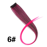 Synthetic Clip In One Piece Hair Extensions, 50Cm Straight Long Hairpieces, Women Girls Rainbow 57 Colors 12G/Pcs! Hair Accessories!