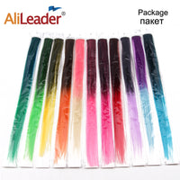 Synthetic Clip In One Piece Hair Extensions, 50Cm Straight Long Hairpieces, Women Girls Rainbow 57 Colors 12G/Pcs! Hair Accessories!