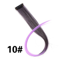 Synthetic Clip In One Piece Hair Extensions, 50Cm Straight Long Hairpieces, Women Girls Rainbow 57 Colors 12G/Pcs! Hair Accessories!