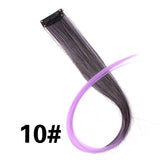 Synthetic Clip In One Piece Hair Extensions, 50Cm Straight Long Hairpieces, Women Girls Rainbow 57 Colors 12G/Pcs! Hair Accessories!