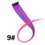 Synthetic Clip In One Piece Hair Extensions, 50Cm Straight Long Hairpieces, Women Girls Rainbow 57 Colors 12G/Pcs! Hair Accessories!