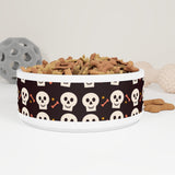 Halloween Skull Pet Bowl! Foxy Pets! FreckledFoxCompany