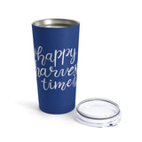 Happy Harvest Time Navy Blue Tumbler 20oz! Fall Vibes! FreckledFoxCompany