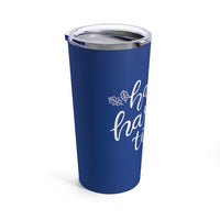 Happy Harvest Time Navy Blue Tumbler 20oz! Fall Vibes! FreckledFoxCompany